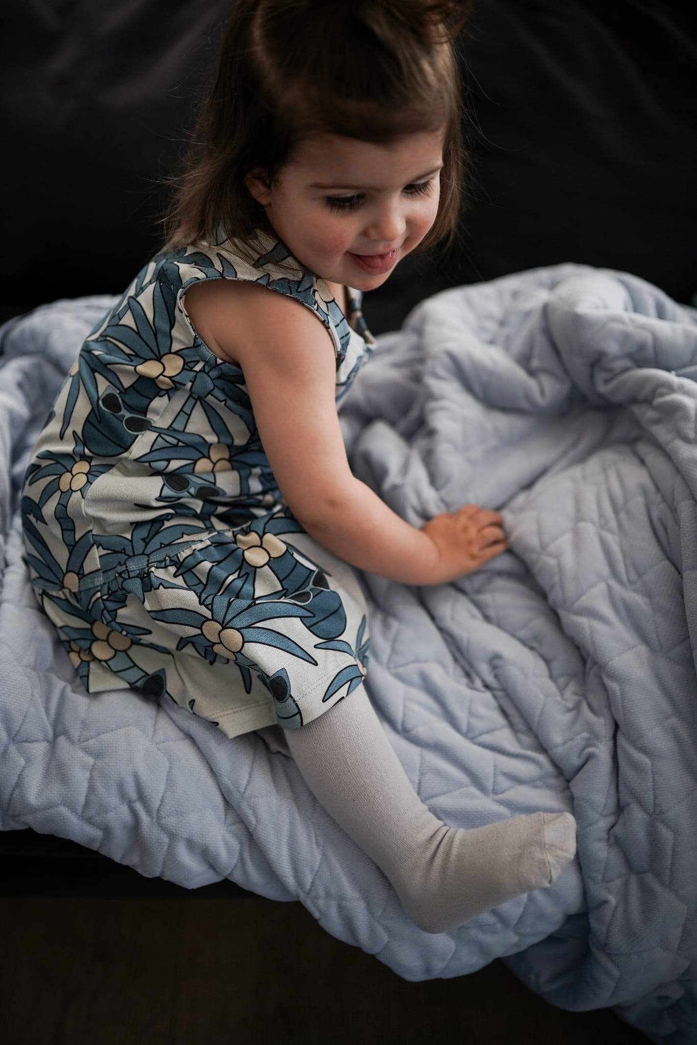 Rajstopy Dziecięce Bawełniane, Szare - obrazek 2