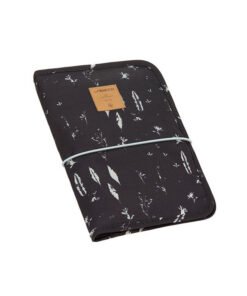 Przewijak podróżny z etui na akcesoria, Feathers black
