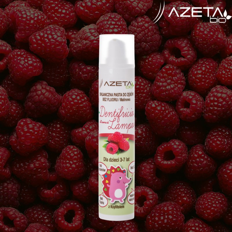 Organiczna Pasta do Zębów dla Dzieci bez Fuoru dla Dzieci 3-7 lat Malinowa, 50 ml - obrazek 2