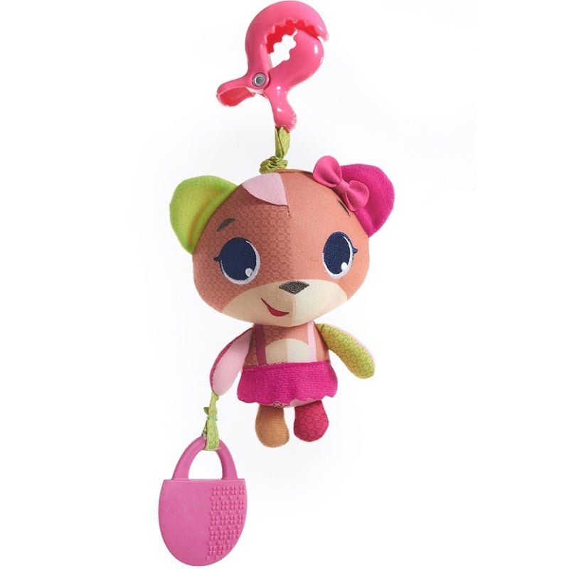 Zawieszka, wibrujący miś Izzi różowy, 0+m