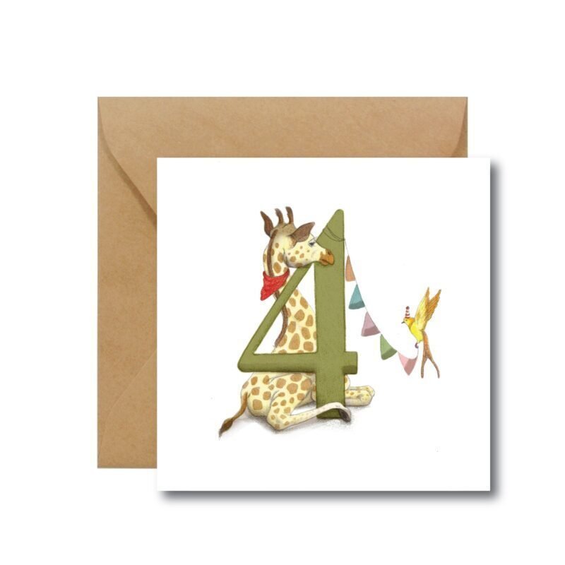 Kartka na czwarte urodziny