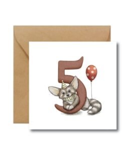 Kartka na piąte urodziny