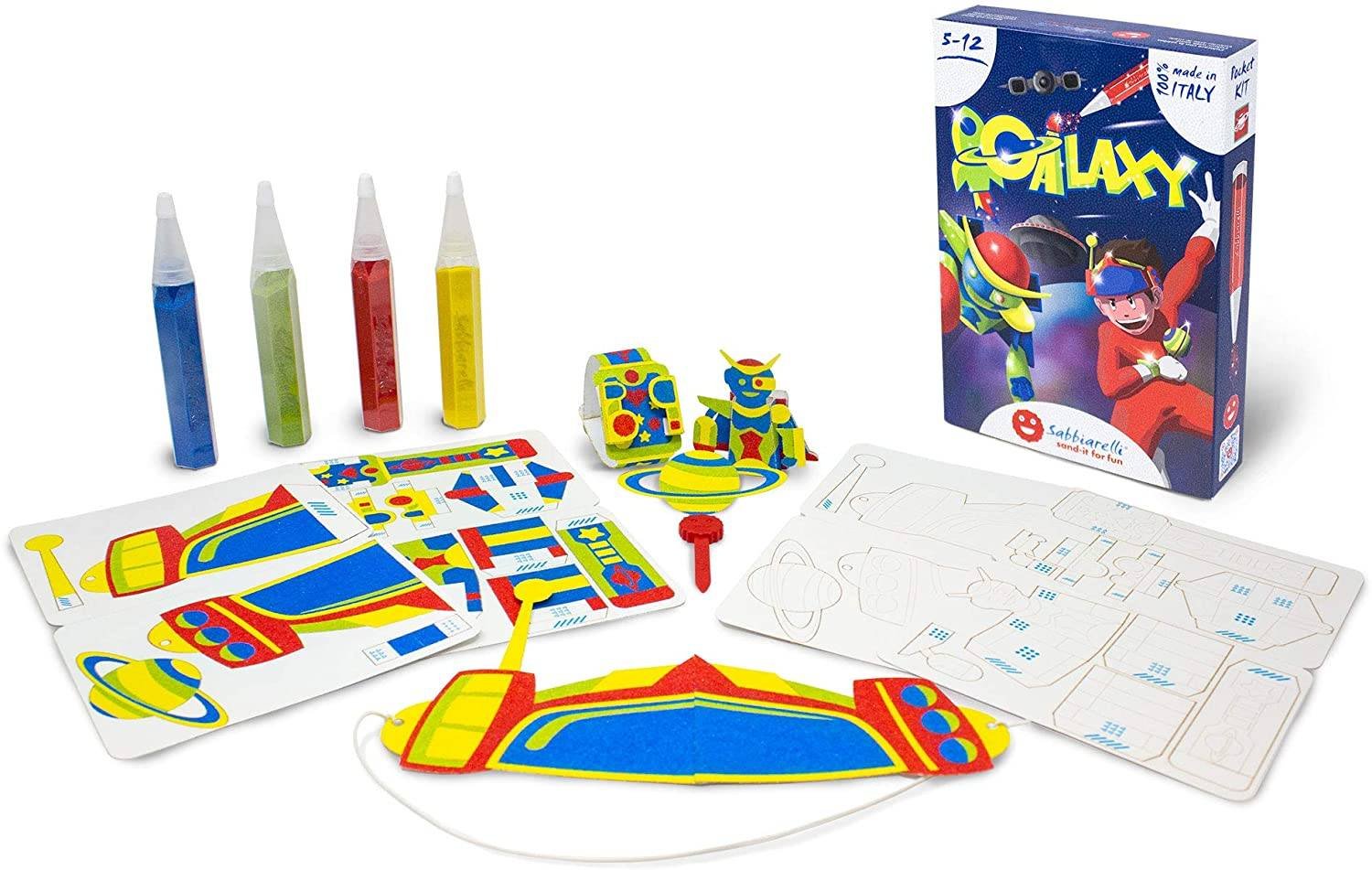 Eco-Friendly Zestaw do kolorowania magicznym piaskiem, Galaxy, 5+