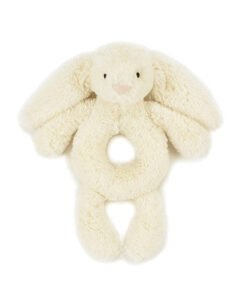 Króliczek Grzechotka, Bashful Cream Bunny, 18 cm