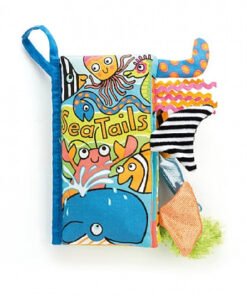 Książeczka z ogonkami, Sea Tails Soft Fabric Book, 21cm