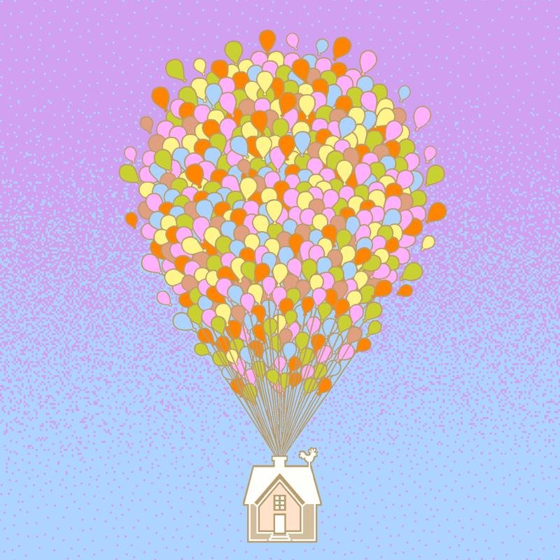 Żakardowa Pieluszka Bambusowa, Balony