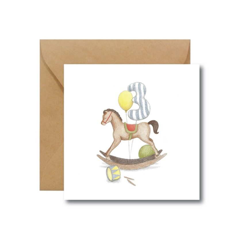 Kartka na trzecie urodziny