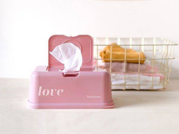 Pojemnik na chusteczki, Vintage Pink Heart - obrazek 2