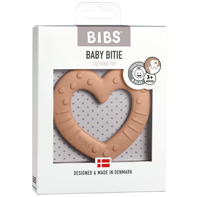 BIBS Baby Bitie Heart Gryzak - Peach - obrazek 2