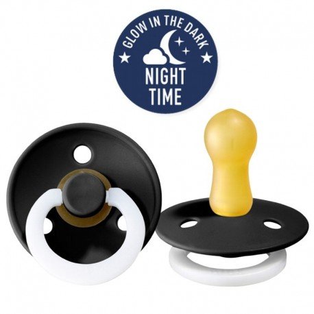 BIBS COLOUR Smoczek Uspokajający kauczuk Hevea, Black Glow