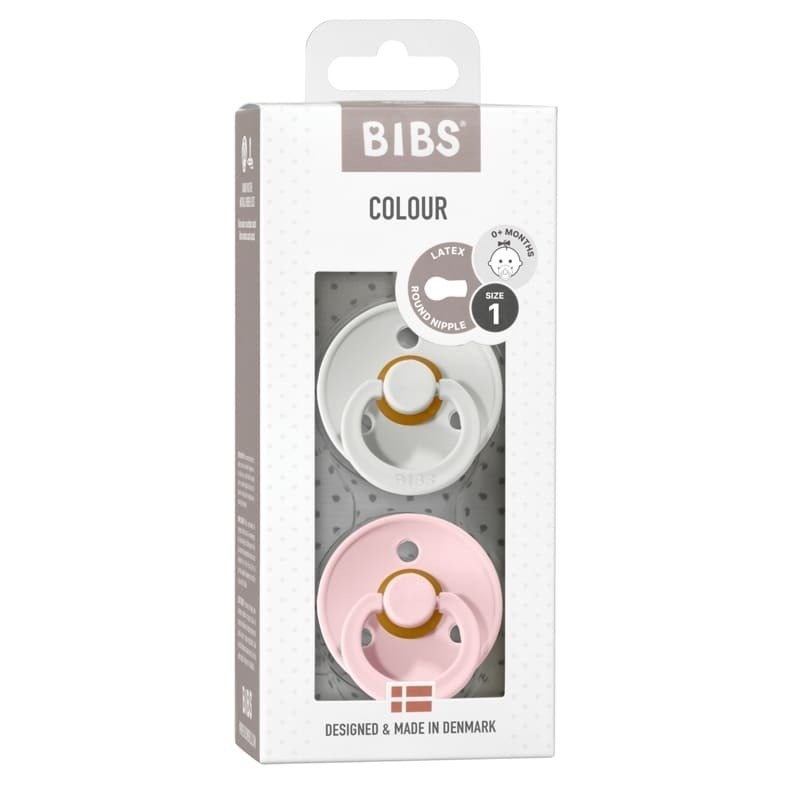 BIBS COLOUR 2-pack Smoczek Uspokajający kauczuk Hevea, Haze&Bloossom - obrazek 2