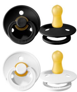 BIBS COLOUR 2-pack Smoczek Uspokajający kauczuk Hevea, Black&White