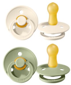 BIBS COLOUR 2-pack Smoczek Uspokajający kauczuk Hevea, Sage&Ivory