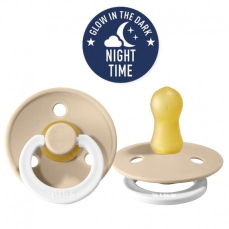 BIBS COLOUR Smoczek Uspokajający kauczuk Hevea, Vanilla Night Glow