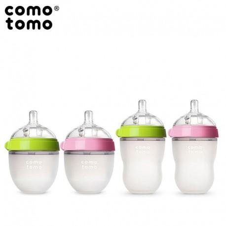 Antykolkowa butelka silikonowa Comotomo, Pink NEWBORN, 150 ml - obrazek 9