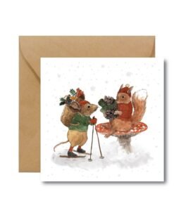 Kartka Świąteczną, Squirrel and Mouse