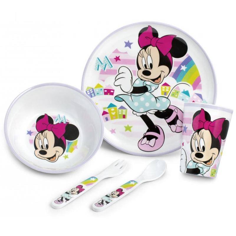 Zestaw naczyń dla dziecka myszka Minnie, 6m+