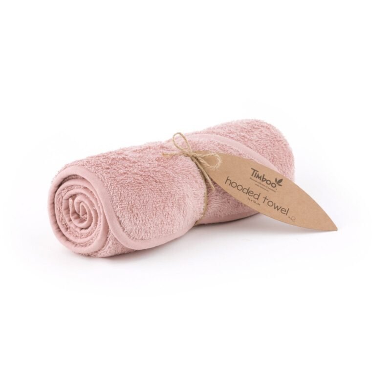 Bambusowy ręcznik z kapturkiem 95x95, Misty Rose
