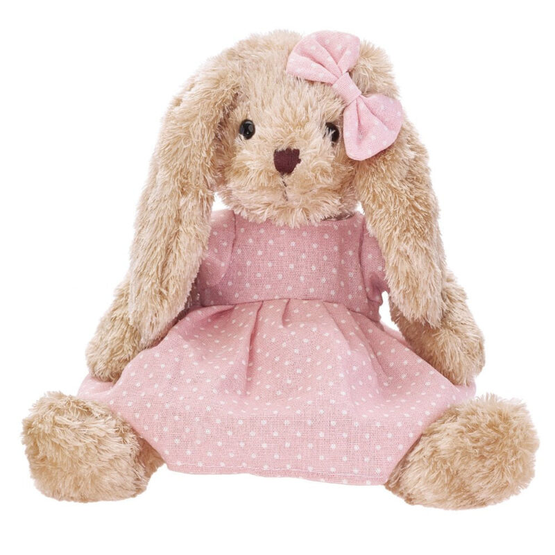 Królik w sukience różowej, 30cm