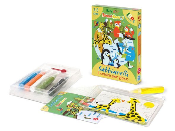 Eco-Friendly Magiczny Piasek do Kolorowania, Mini Kit, Świat Zwierząt, 3 +