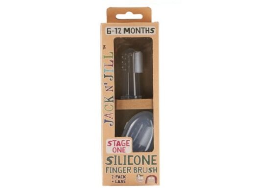 Szczoteczka Silikonowa na Palec do Czyszczenia Ząbków,  2-pack, 6-24+ m