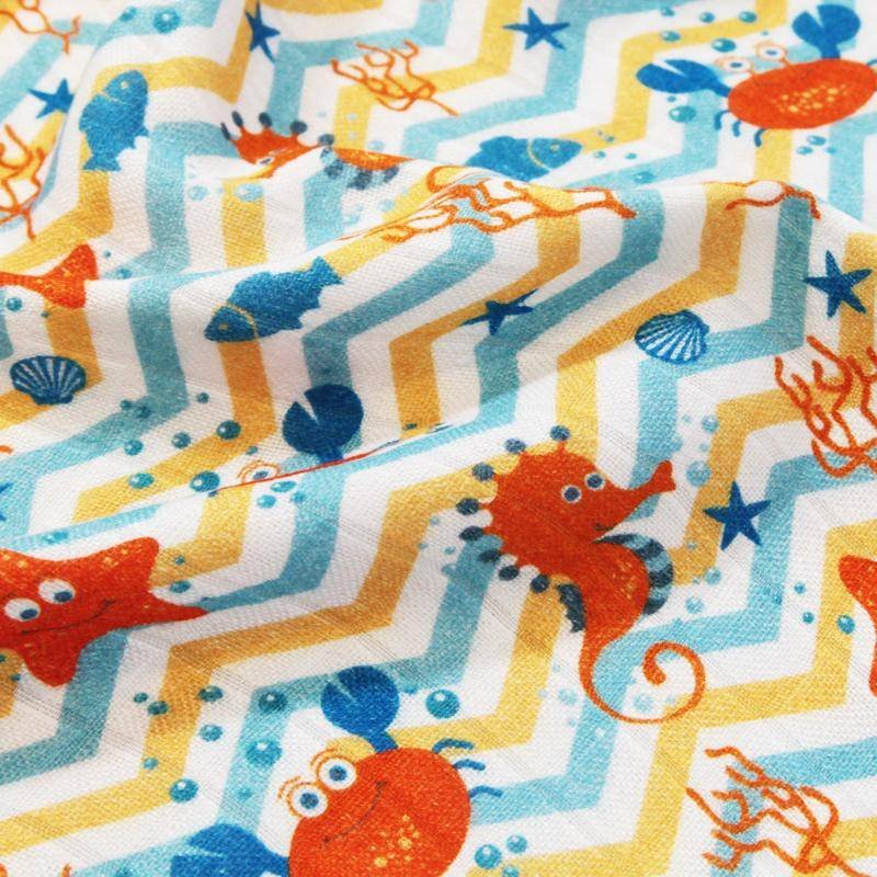 Pieluszka Bambusowo - Algowa, Krab - obrazek 2