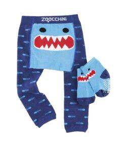 Zoocchini Legginsy i Skarpetki Antypoślizgowe Rekin 12-18M
