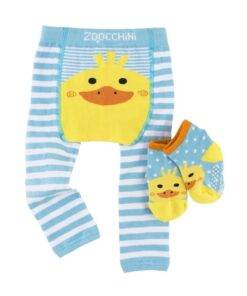 Zoocchini Legginsy i Skarpetki Antypoślizgowe Kaczka 12-18M